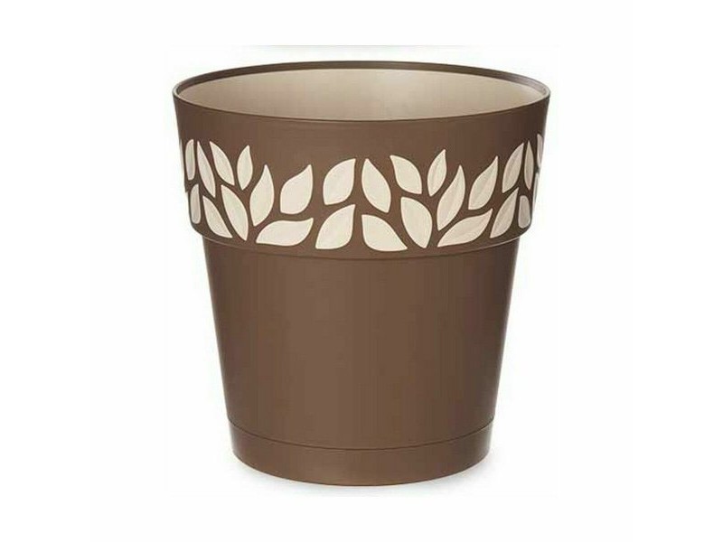 Саксия за самостоятелно поливане Stefanplast Cloe Кафяв Пластмаса 25 x 25 x 25 cm (6 броя)
