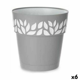 Саксия за самостоятелно поливане Stefanplast Cloe Сив Пластмаса 29 x 29 x 29 cm (6 броя)