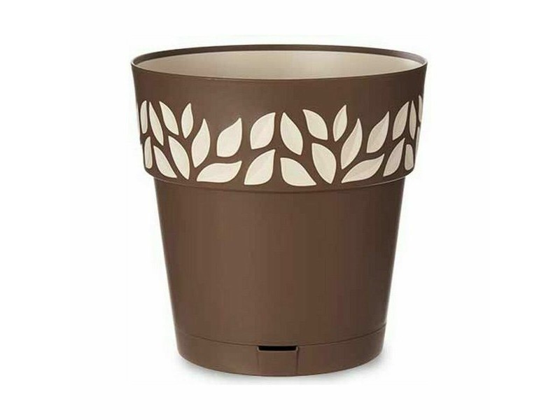 Саксия за самостоятелно поливане Stefanplast Cloe Кафяв Пластмаса 29 x 29 x 29 cm (6 броя)