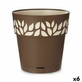 Саксия за самостоятелно поливане Stefanplast Cloe Кафяв Пластмаса 29 x 29 x 29 cm (6 броя)