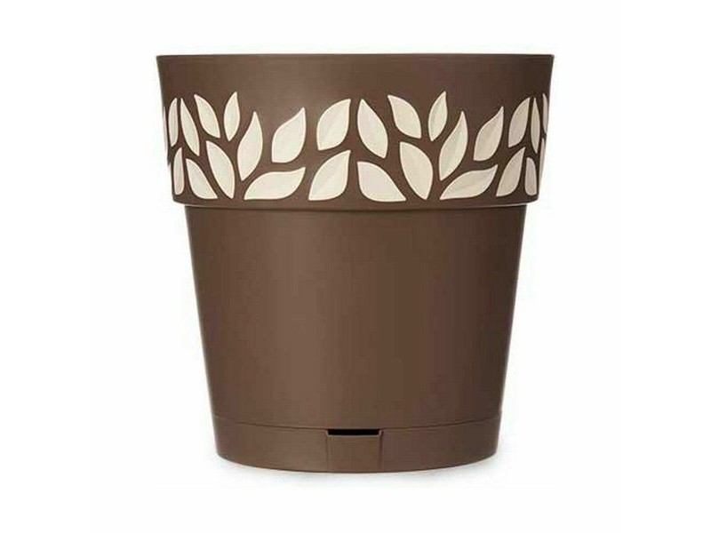 Саксия за самостоятелно поливане Stefanplast Cloe Кафяв Пластмаса 29 x 29 x 29 cm (6 броя)