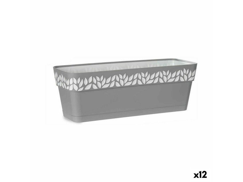 Саксия Stefanplast Cloe Сив Пластмаса 49,5 x 17 x 19 cm (12 броя)