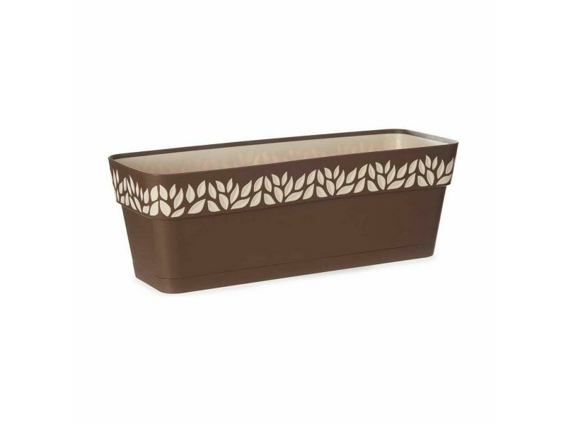 Саксия Stefanplast Cloe Кафяв Пластмаса 49,5 x 17 x 19 cm (12 броя)