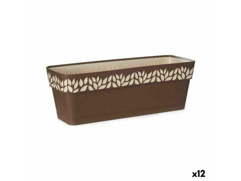Саксия Stefanplast Cloe Кафяв Пластмаса 49,5 x 17 x 19 cm (12 броя)