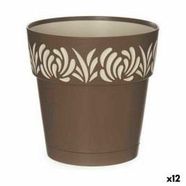 Саксия за самостоятелно поливане Stefanplast Gaia Кафяв Пластмаса 15 x 15 x 15 cm (12 броя)