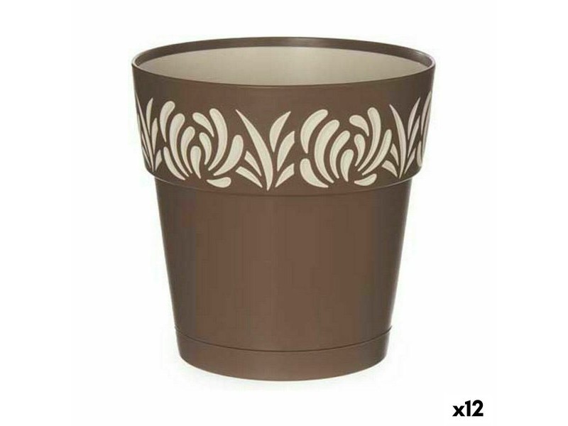Саксия за самостоятелно поливане Stefanplast Gaia Кафяв Пластмаса 15 x 15 x 15 cm (12 броя)