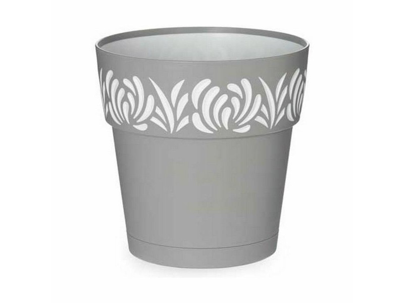 Саксия за самостоятелно поливане Stefanplast Gaia Сив Пластмаса 19 x 19 x 19 cm (12 броя)