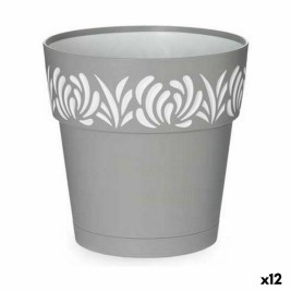 Саксия за самостоятелно поливане Stefanplast Gaia Сив Пластмаса 19 x 19 x 19 cm (12 броя)