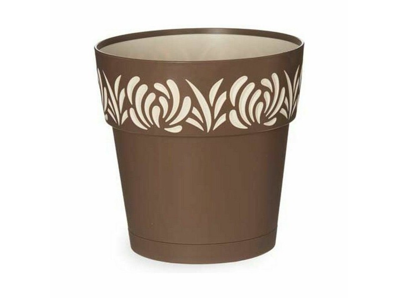 Саксия за самостоятелно поливане Stefanplast Gaia Кафяв Пластмаса 19 x 19 x 19 cm (12 броя)