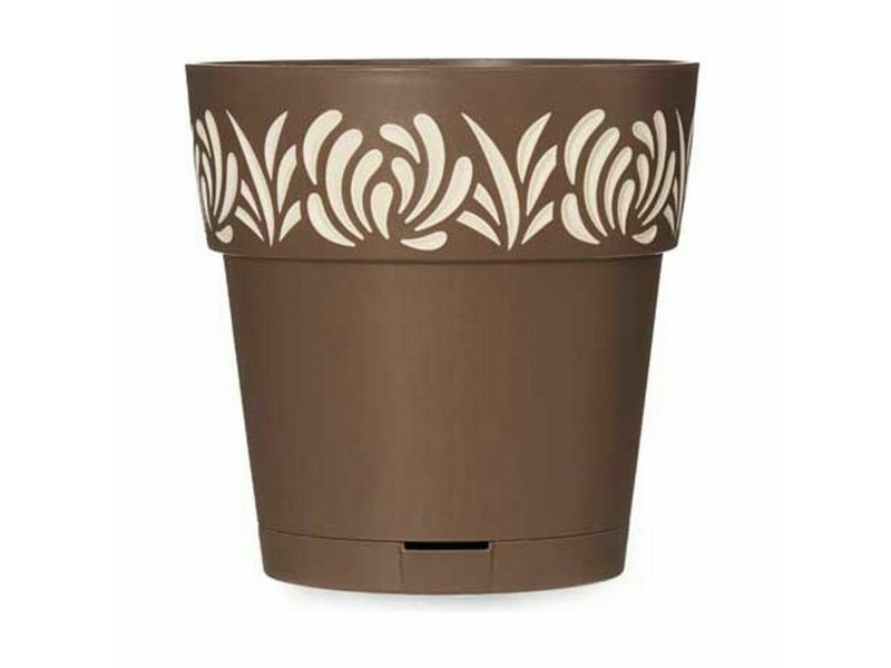 Саксия за самостоятелно поливане Stefanplast Gaia Кафяв Пластмаса 19 x 19 x 19 cm (12 броя)