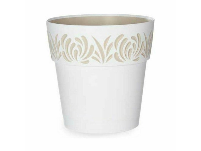 Саксия за самостоятелно поливане Stefanplast Gaia Бял Пластмаса 25 x 25 x 25 cm (6 броя)