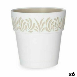 Саксия за самостоятелно поливане Stefanplast Gaia Бял Пластмаса 25 x 25 x 25 cm (6 броя)