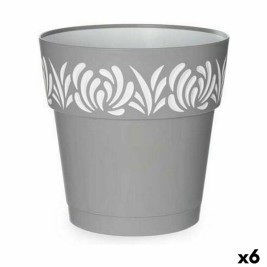Саксия за самостоятелно поливане Stefanplast Gaia Сив Пластмаса 25 x 25 x 25 cm (6 броя)