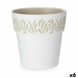Саксия за самостоятелно поливане Stefanplast Gaia Бял Пластмаса 29 x 29 x 29 cm (6 броя)