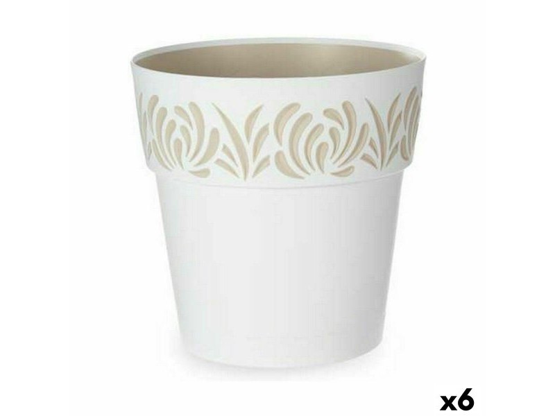 Саксия за самостоятелно поливане Stefanplast Gaia Бял Пластмаса 29 x 29 x 29 cm (6 броя)