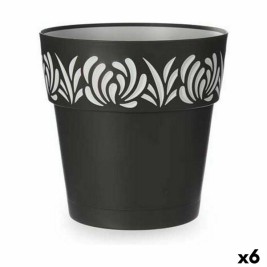 Саксия за самостоятелно поливане Stefanplast Gaia Антрацит Пластмаса 29 x 29 x 29 cm (6 броя)
