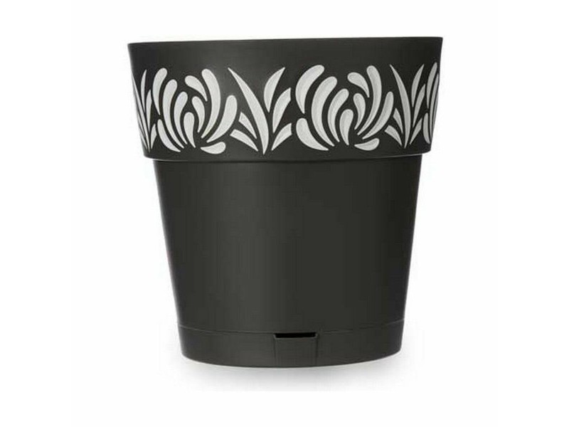 Саксия за самостоятелно поливане Stefanplast Gaia Антрацит Пластмаса 29 x 29 x 29 cm (6 броя)