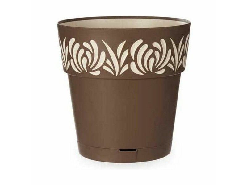 Саксия за самостоятелно поливане Stefanplast Gaia Кафяв Пластмаса 29 x 29 x 29 cm (6 броя)