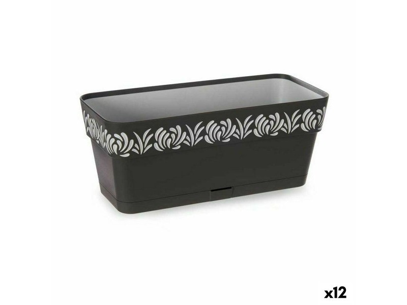 Саксия Stefanplast Gaia Антрацит Пластмаса 13,3 x 12,3 x 29,3 cm (12 броя)
