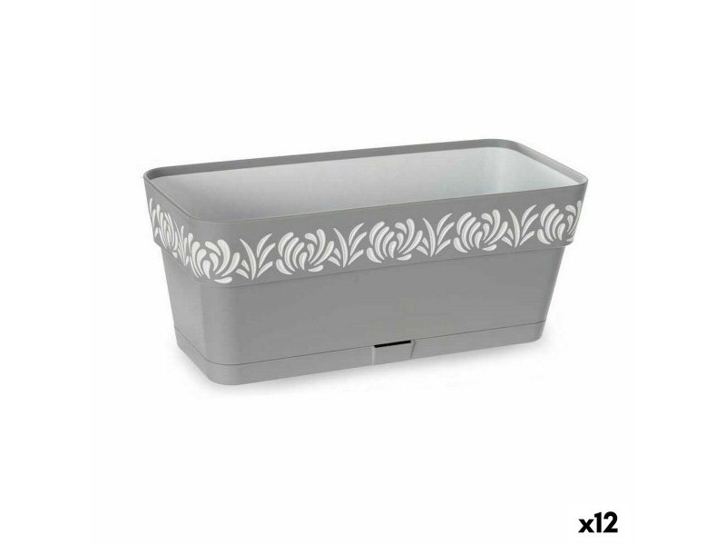 Саксия Stefanplast Gaia Сив Пластмаса 13,3 x 12,3 x 29,3 cm (12 броя)