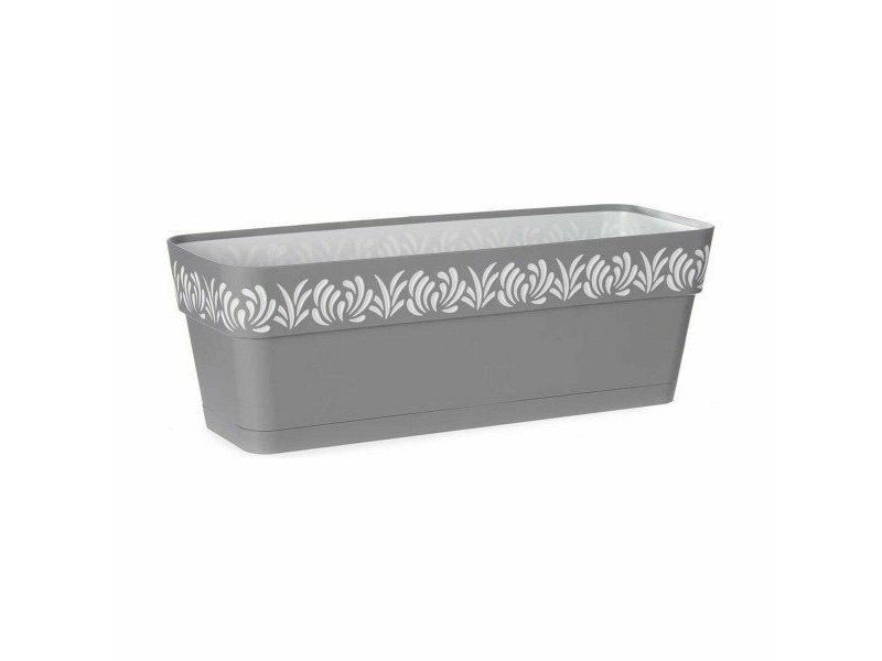 Саксия Stefanplast Gaia Сив Пластмаса 49,5 x 17 x 19 cm (12 броя)