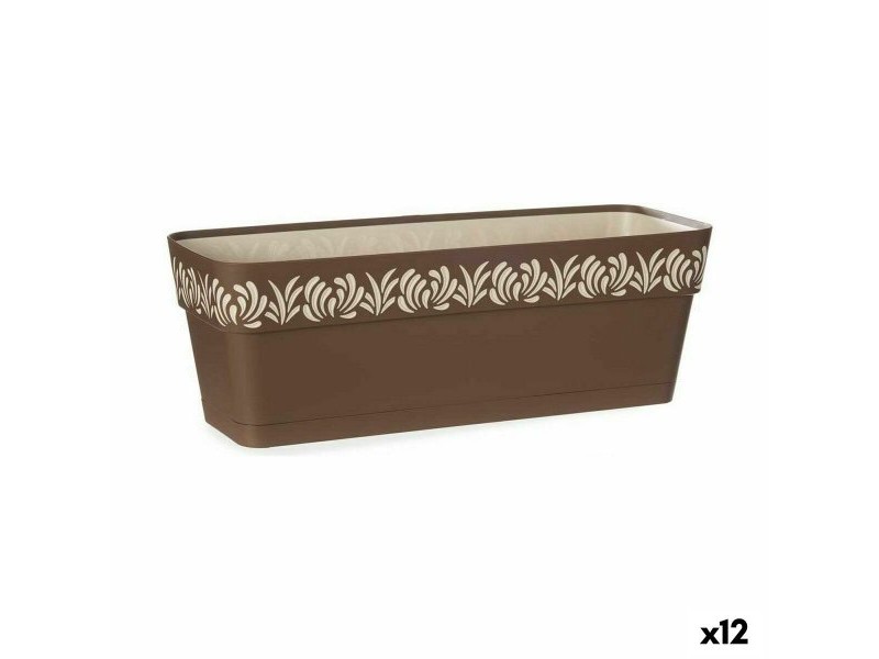 Саксия Stefanplast Gaia Кафяв Пластмаса 18 x 17 x 49,5 cm 49,5 x 17 x 18 cm (12 броя)