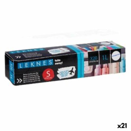 Комплект торбички за многократна употреба Leknes Прозрачен полиетилен 1 L 20 x 17 cm 17,3 x 0,03 x 20,7 cm ziplock (21 броя)