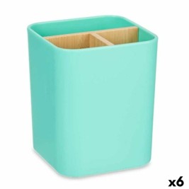 Поставка за четка за зъби Berilo Зелен Бамбук полипропилен 9 x 11 x 9 cm (6 броя)