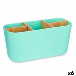 Поставка за четка за зъби Berilo Зелен Бамбук полипропилен 21 x 10 x 9 cm (6 броя)