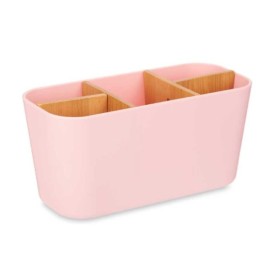 Поставка за четка за зъби Berilo Розов Бамбук полипропилен 21 x 10 x 9 cm (6 броя)