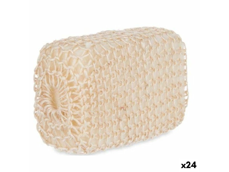 Гъба за Тяло Berilo Бял Бежов 14 x 6,5 x 9 cm 9 x 14 x 6 cm (24 броя)