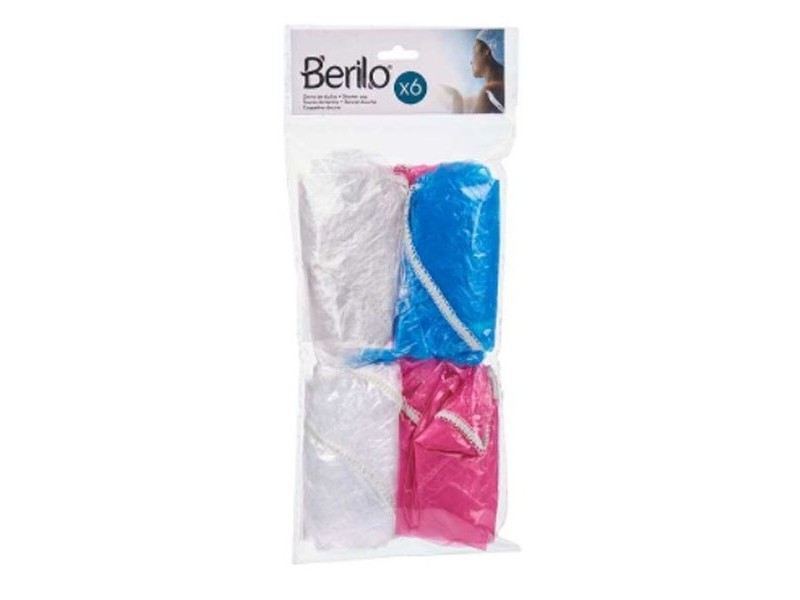 Шапка за Баня Berilo Многоцветен 28 cm Пластмаса Комплект (12 броя)