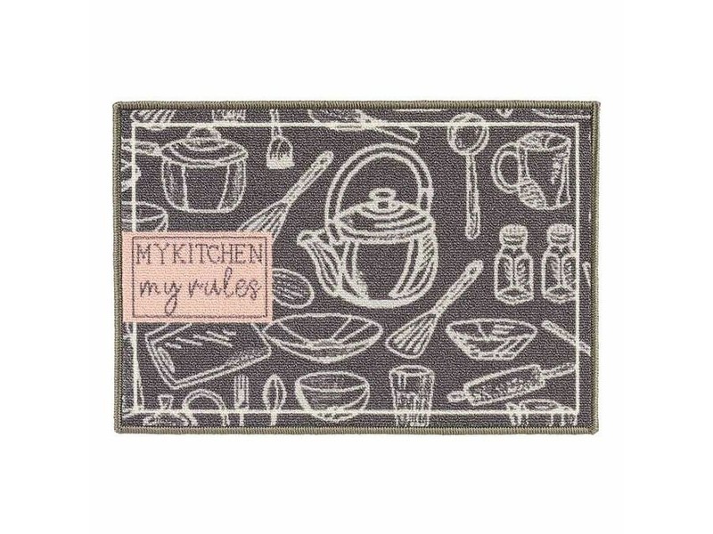 Килим Kinvara My Kitchen Сив 40 x 60 cm 40 x 0,05 x 60 cm Универсален (24 броя)