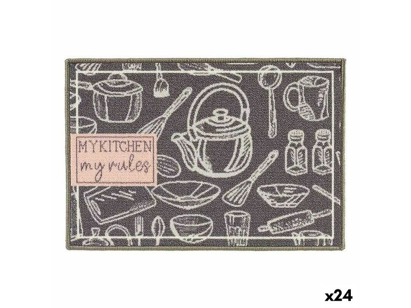 Килим Kinvara My Kitchen Сив 40 x 60 cm 40 x 0,05 x 60 cm Универсален (24 броя)