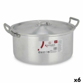 Касерола с Капак Kinvara Сребрист 6,5 L 35 x 16 x 28 cm (6 броя)