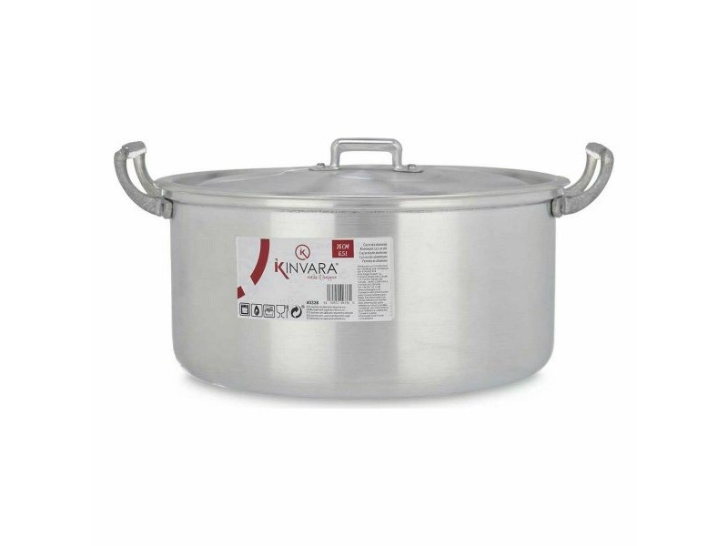 Касерола с Капак Kinvara Сребрист 6,5 L 35 x 16 x 28 cm (6 броя)