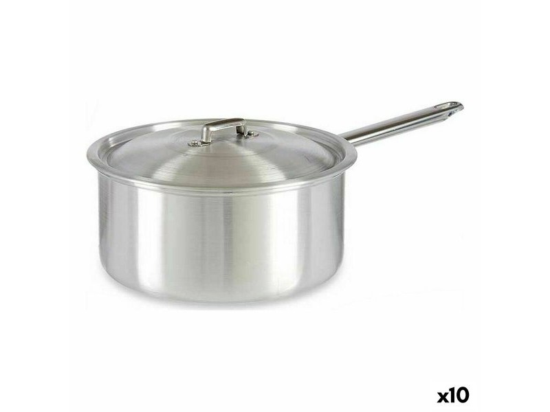 Тиган за Сос с Капак Kinvara Сребрист Алуминий Ø 24 cm 5 L 43 x 15,5 x 26 cm 26 x 15,5 x 43 cm (10 броя)