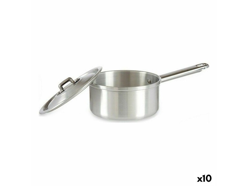 Тиган за Сос с Капак Kinvara Сребрист Алуминий Ø 14 cm 1 L 28 x 9 x 16 cm 16 x 9 x 28 cm (10 броя)