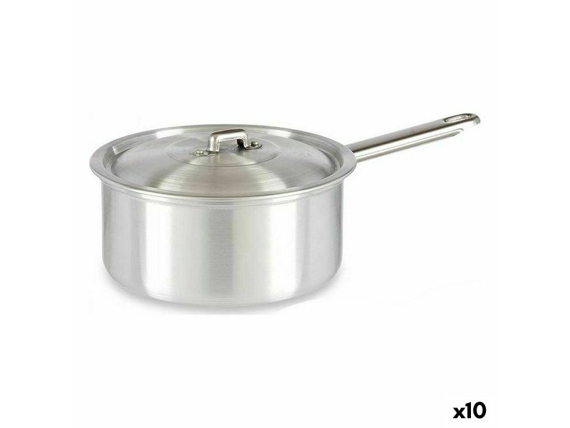 Тиган за Сос с Капак Kinvara Сребрист Алуминий 2 L 20 x 12 x 35,5 cm 35,5 x 12 x 20 cm (10 броя)