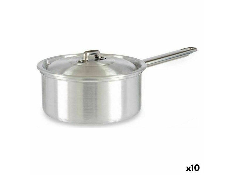Тиган за Сос с Капак Kinvara Сребрист Алуминий Ø 16 cm 1,5 L 30 x 10,5 x 18 cm 30,5 x 9 x 18 cm 18 x 10,5 x 30,5 cm (10 броя)