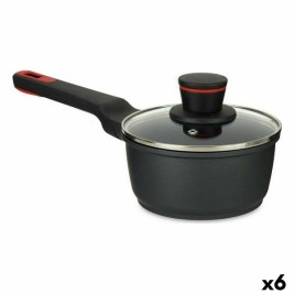 Тиган за Сос с Капак Kinvara Черен Метал Алуминий Бакелит Лят алуминий Ø 16 cm 17,1 x 14 x 35,2 cm (6 броя)