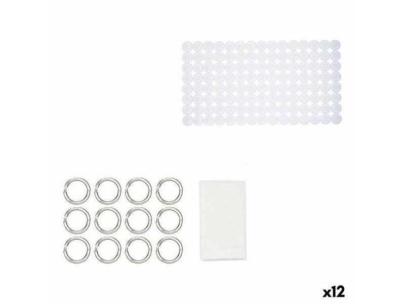 Комплект за Баня Berilo Бял PVC полиетилен EVA 28 x 42 x 6 cm (12 броя)
