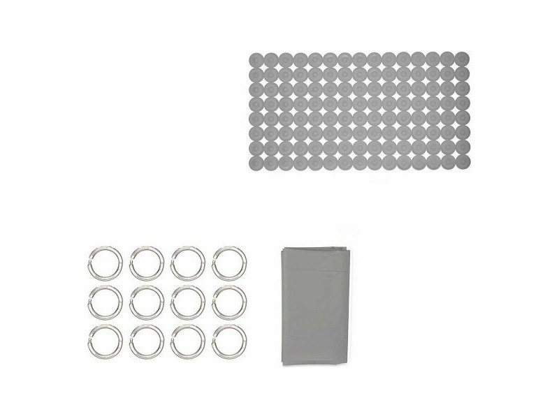 Комплект за Баня Berilo Сив PVC полиетилен EVA 28 x 42 x 6 cm (12 броя)