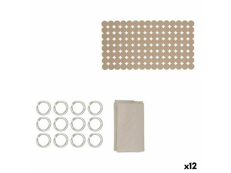 Комплект за Баня Berilo Бежов PVC полиетилен EVA 28,5 x 43 x 6 cm (12 броя)