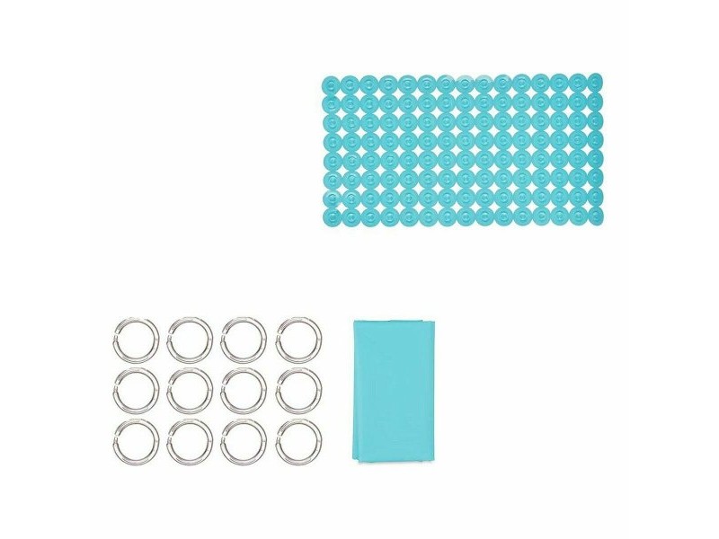 Комплект за Баня Berilo Син PVC полиетилен EVA 28 x 42 x 6 cm (12 броя)