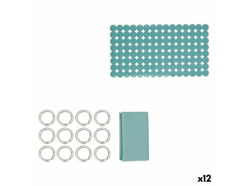 Комплект за Баня Berilo Зелен PVC полиетилен EVA 28 x 42 x 6 cm (12 броя)