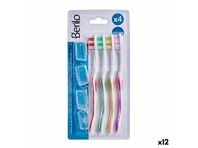 Четка за Зъби Berilo Жълт Син Червен Зелен (12 броя)