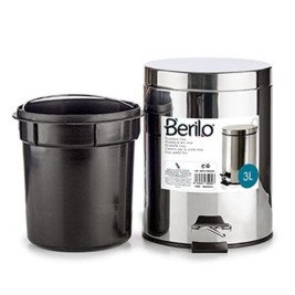 Кошче с педал Berilo Сребрист Неръждаема стомана Пластмаса 3 L (6 броя)
