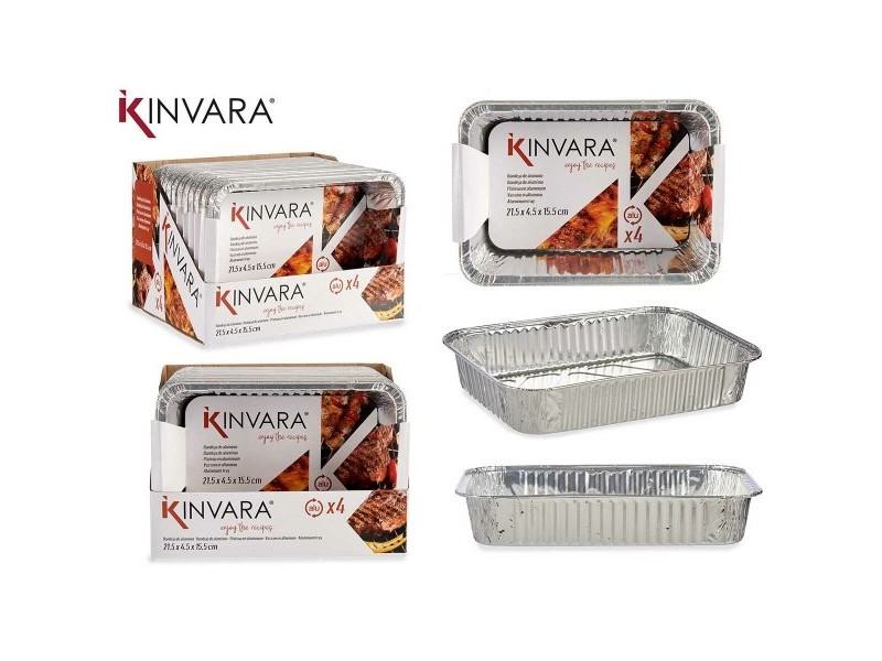 Комплект подноси за Храна Kinvara за еднократна употреба 12 броя