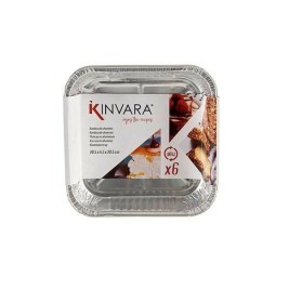 Комплект подноси за Храна Kinvara за еднократна употреба Квадратек 12 броя